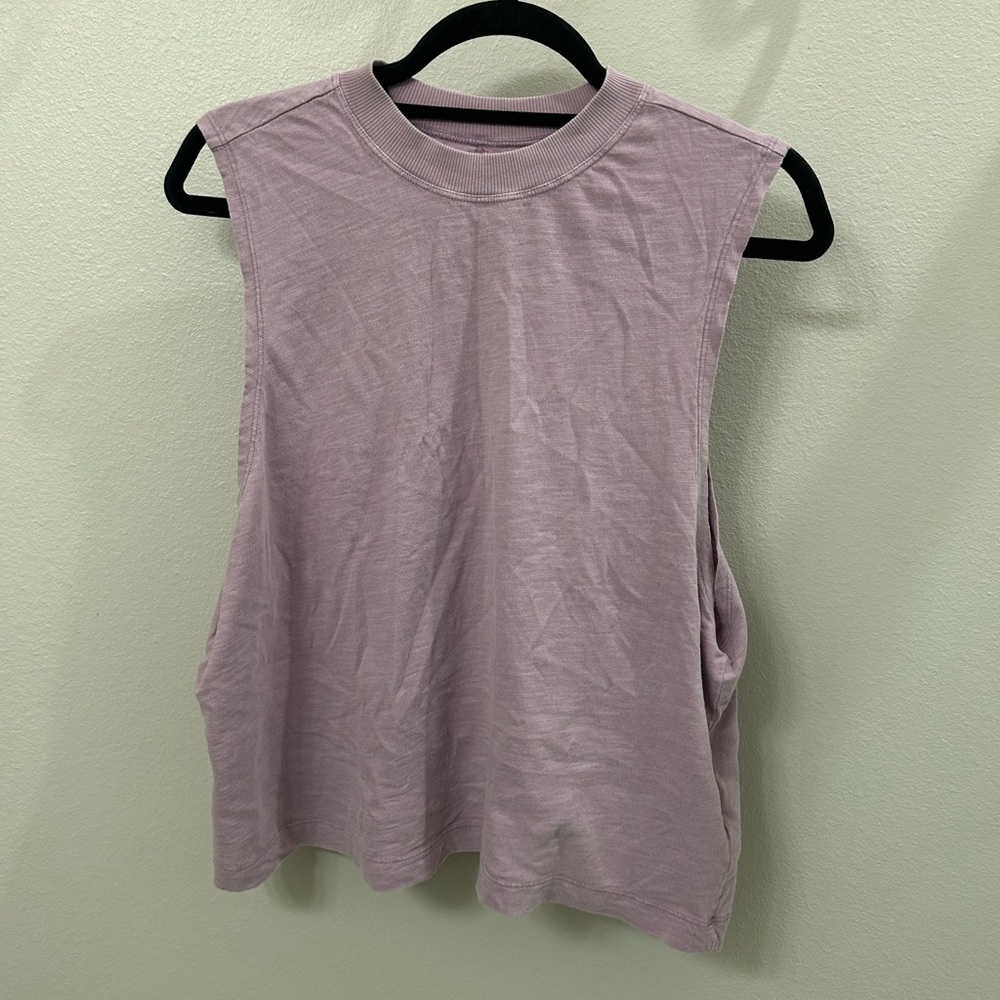 TWO Pilcro Sleeveless Muscle Tees-Purple and White